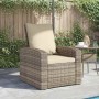 Sillón reclinable jardín y cojines ratán sintético marrón claro en Sillas de jardín | Comprar online en Foru.es