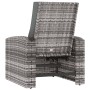 Sillón reclinable de jardín con cojines ratán sintético gris en Sillas de jardín | Comprar online en Foru.es