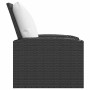 Sillón reclinable de jardín con cojines ratán sintético negro en Sillas de jardín | Comprar online en Foru.es