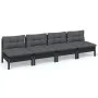 4-seater garden sofa with anthracite gray pine wood cushions by vidaXL, Outdoor sofas - Ref: Foro24-3096128, Price: 370,02 €,...