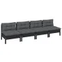 4-seater garden sofa with anthracite gray pine wood cushions by vidaXL, Outdoor sofas - Ref: Foro24-3096128, Price: 370,02 €,...