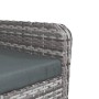 Sillón de jardín con reposapiés ratán sintético gris en Sillas de jardín | Comprar online en Foru.es