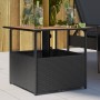 Mesa de jardín agujero de sombrilla ratán negro 55x55x46,5 cm en Mesas de jardín | Comprar online en Foru.es