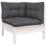 3-seater garden sofa with anthracite gray pine wood cushions by vidaXL, Outdoor sofas - Ref: Foro24-3096101, Price: 280,13 €,...