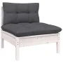 3-seater garden sofa with anthracite gray pine wood cushions by vidaXL, Outdoor sofas - Ref: Foro24-3096101, Price: 280,13 €,...
