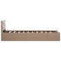 Cama canapé hidráulica LED cuero sintético capuchino 100x200 cm de vidaXL, Camas y somieres - Ref: Foro24-285559, Precio: 285...