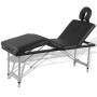 Camilla de masaje plegable 4 zonas estructura de aluminio negra de vidaXL, Mesas de masaje - Ref: Foro24-110099, Precio: 208,...