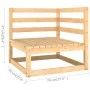 Gartenmöbel-Set 9-teilig und Kissen aus massivem Kiefernholz von vidaXL, Gartensets - Ref: Foro24-3083802, Preis: 832,41 €, R...