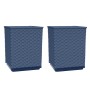 Jardineras 2 uds polipropileno azul gris 30x30x37 cm en Macetas y jardineras | Comprar online en Foru.es