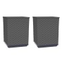 Jardineras 2 uds polipropileno negro 30x30x37 cm en Macetas y jardineras | Comprar online en Foru.es
