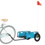 Remolque para bicicletas hierro y tela Oxford azul de vidaXL, Remolques para bicicletas - Ref: Foro24-94163, Precio: 77,54 €,...