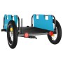 Remolque para bicicletas hierro y tela Oxford azul de vidaXL, Remolques para bicicletas - Ref: Foro24-94163, Precio: 77,54 €,...