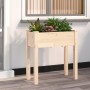 Jardinera con forro interior madera maciza de abeto 71x37x76 cm en Macetas y jardineras | Comprar online en Foru.es