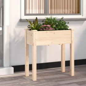 Jardinera con forro interior madera maciza de abeto 71x37x76 cm en Macetas y jardineras | Comprar online en Foru.es