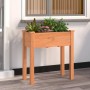 Jardinera con forro interior madera abeto marrón 71x37x76 cm en Macetas y jardineras | Comprar online en Foru.es