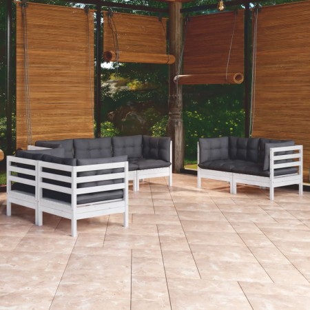 Muebles de jardín 7 pzas con cojines madera maciza de pino de vidaXL, Conjuntos de jardín - Ref: Foro24-3096257, Precio: 666,...