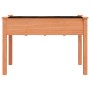 Jardinera con forro madera maciza de abeto marrón 118x59x76 cm en Macetas y jardineras | Comprar online en Foru.es