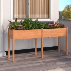 Jardinera con forro madera maciza de abeto marrón 161x45x76 cm en Macetas y jardineras | Comprar online en Foru.es