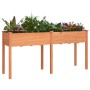 Jardinera con forro madera maciza de abeto marrón 161x45x76 cm en Macetas y jardineras | Comprar online en Foru.es