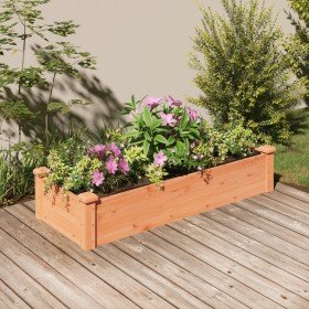 Jardinera arriate forro madera maciza abeto marrón 120x45x25 cm en Macetas y jardineras | Comprar online en Foru.es