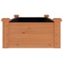 Jardinera arriate forro madera maciza abeto marrón 120x45x25 cm en Macetas y jardineras | Comprar online en Foru.es