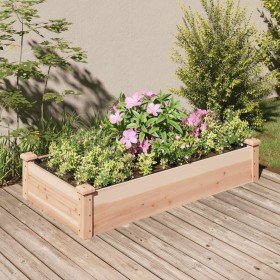 Jardinera arriate con forro madera maciza abeto 120x60x25 cm en Macetas y jardineras | Comprar online en Foru.es