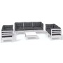 Muebles de jardín 8 pzas con cojines madera maciza de pino de vidaXL, Conjuntos de jardín - Ref: Foro24-3096263, Precio: 786,...