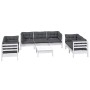 Muebles de jardín 8 pzas con cojines madera maciza de pino de vidaXL, Conjuntos de jardín - Ref: Foro24-3096263, Precio: 786,...