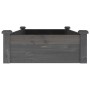Jardinera arriate forro madera maciza abeto gris 120x60x25 cm en Macetas y jardineras | Comprar online en Foru.es