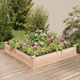 Jardinera arriate con forro madera maciza abeto 120x60x25 cm en Macetas y jardineras | Comprar online en Foru.es