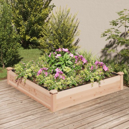 Jardinera arriate con forro madera maciza abeto 120x60x25 cm en Macetas y jardineras | Comprar online en Foru.es