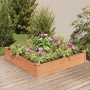 Jardinera arriate forro madera maciza abeto marrón 120x120x25cm en Macetas y jardineras | Comprar online en Foru.es