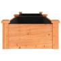 Jardinera arriate con forro madera abeto marrón 240x45x25 cm en Macetas y jardineras | Comprar online en Foru.es