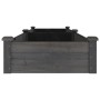 Jardinera arriate con forro madera abeto gris 240x60x25 cm en Macetas y jardineras | Comprar online en Foru.es