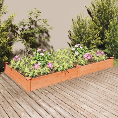 Jardinera arriate con forro madera abeto marrón 240x120x25 cm en Macetas y jardineras | Comprar online en Foru.es