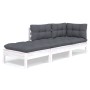 Muebles de jardín 3 pzas con cojines madera maciza de pino de vidaXL, Conjuntos de jardín - Ref: Foro24-3096281, Precio: 251,...