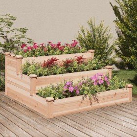 Jardinera arriate madera maciza abeto 120x120x56 cm en Macetas y jardineras | Comprar online en Foru.es