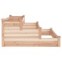 Jardinera arriate madera maciza abeto 120x120x56 cm en Macetas y jardineras | Comprar online en Foru.es