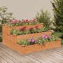 Jardinera arriate madera maciza de abeto marrón 120x120x56 cm en Macetas y jardineras | Comprar online en Foru.es
