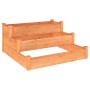 Jardinera arriate madera maciza de abeto marrón 120x120x56 cm en Macetas y jardineras | Comprar online en Foru.es