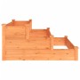 Jardinera arriate madera maciza de abeto marrón 120x120x56 cm en Macetas y jardineras | Comprar online en Foru.es