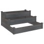 Jardinera arriate madera maciza de abeto gris 120x120x56 cm en Macetas y jardineras | Comprar online en Foru.es