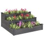 Jardinera arriate madera maciza de abeto gris 120x120x56 cm en Macetas y jardineras | Comprar online en Foru.es