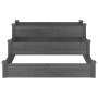 Jardinera arriate madera maciza de abeto gris 120x120x56 cm en Macetas y jardineras | Comprar online en Foru.es