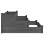 Jardinera arriate madera maciza de abeto gris 120x120x56 cm en Macetas y jardineras | Comprar online en Foru.es