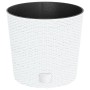 Macetero con interior extraíble PP ratán blanco 15/15,3 L en Macetas y jardineras | Comprar online en Foru.es