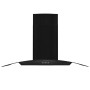Campana extractora pared 90 cm acero inoxidable 756 m³/h negro de vidaXL, Extractores - Ref: Foro24-50706, Precio: 203,34 €, ...