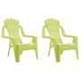 Sillas de jardín niños 2 uds aspecto madera PP verde 37x34x44cm en Sillas de jardín | Comprar online en Foru.es
