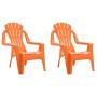 Sillas jardín niños 2 uds aspecto madera PP naranja 37x34x44 cm en Sillas de jardín | Comprar online en Foru.es