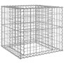 Cesta de gaviones hierro galvanizado color plateado 70x70x65 cm en Macetas y jardineras | Comprar online en Foru.es